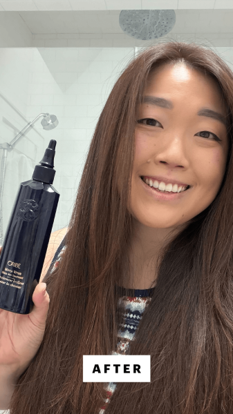 Image may contain Person Face Head Happy Smile Bottle Cosmetics and Perfume